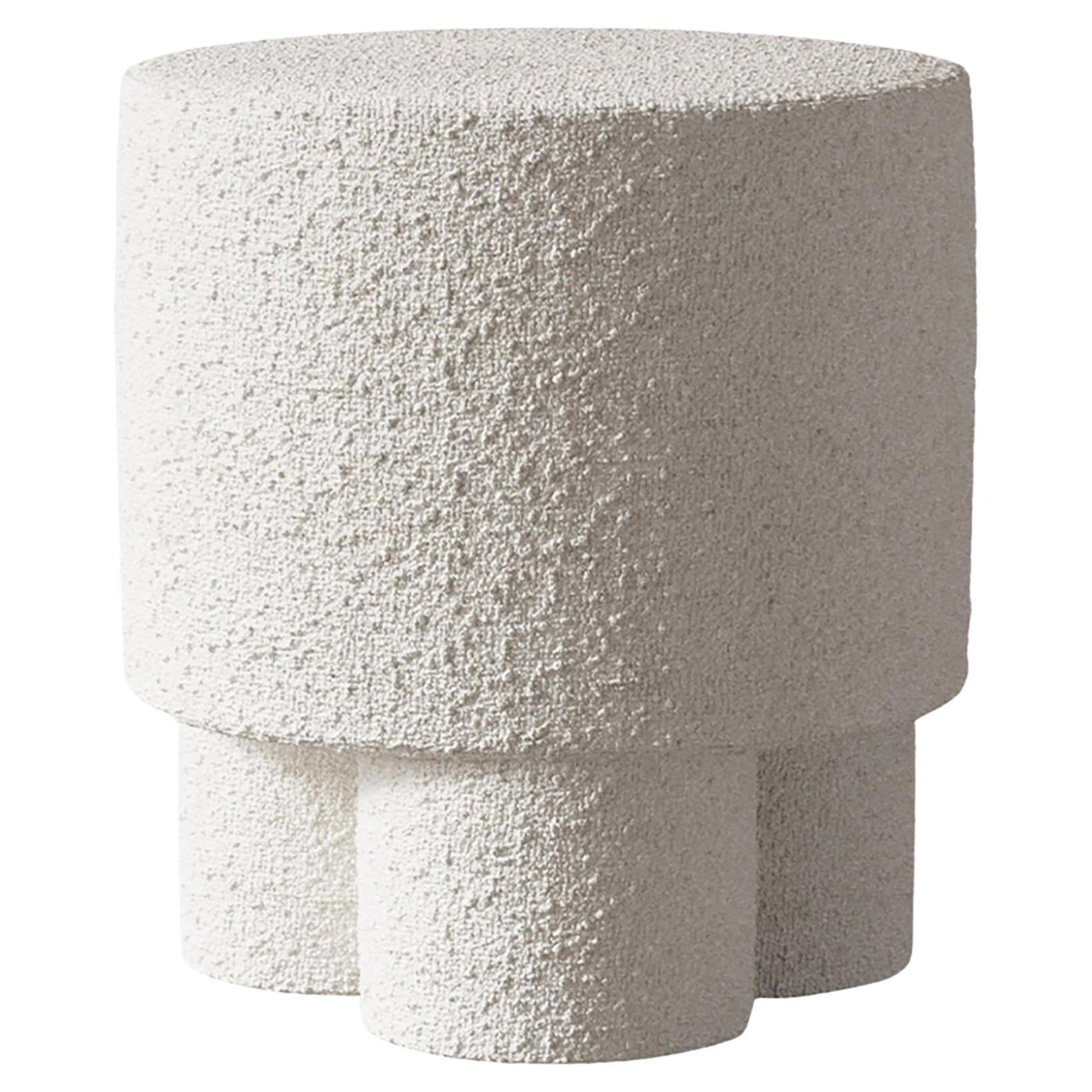 BOO Pouf White Boucle by Hermhaus