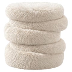 Ups Pouf by Hermhaus, Furry Upholstery, Modern Design, Turkey, 2022