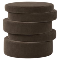 Pouf Up & Up in velluto marrone di Hermhaus - Pouf moderno di design