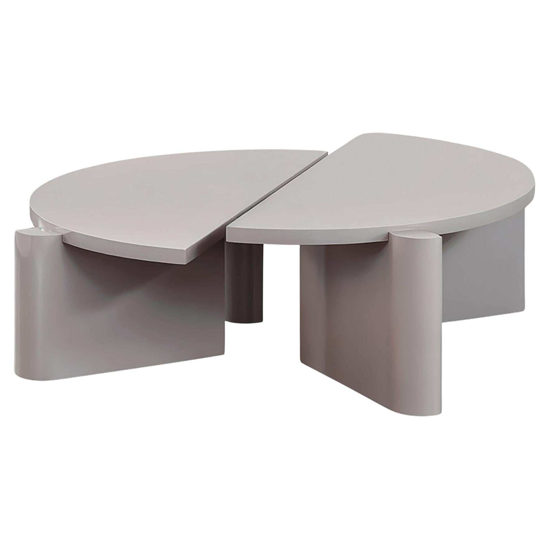 Twin Couchtisch, Flieder, 2er-Set, Hochglanzlack von Hermhaus
