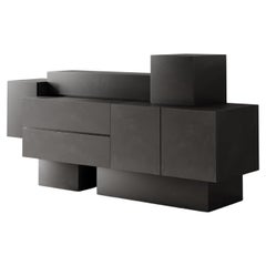 Brik Consol Laccato Patina Nera di Hermhaus