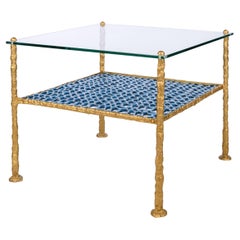 Brass and Glass Coffee Table - WEAVE by R’Kan