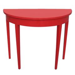 Floating Red Entry Console Table