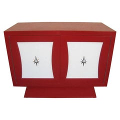 Three-Drawer Petit Red Dresser