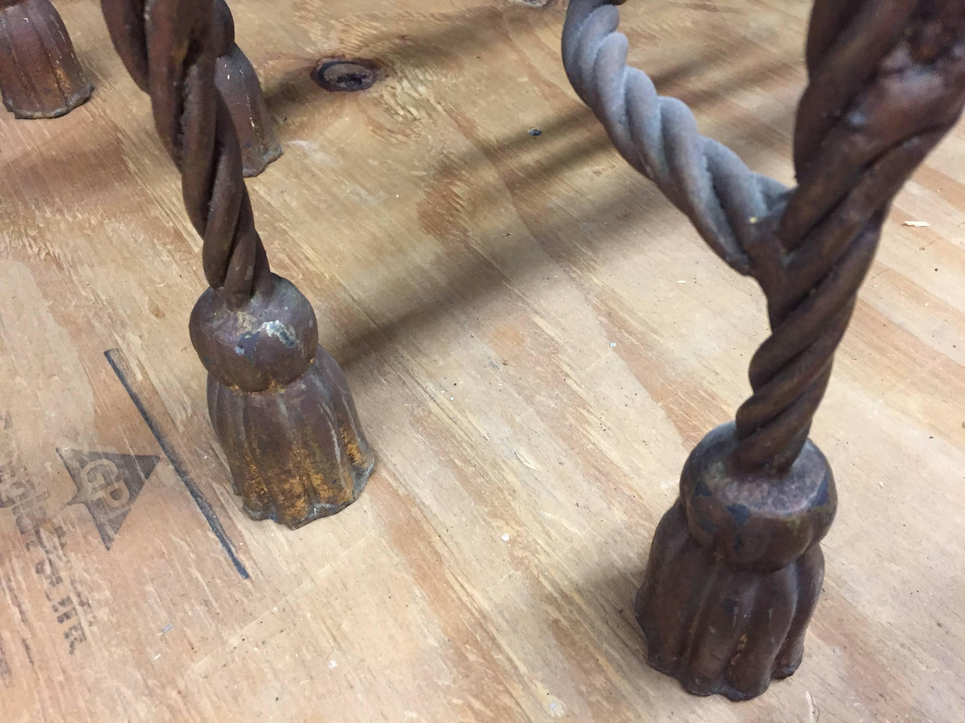 Pair of Rope Nesting Table In Good Condition For Sale In Bronx, NY
