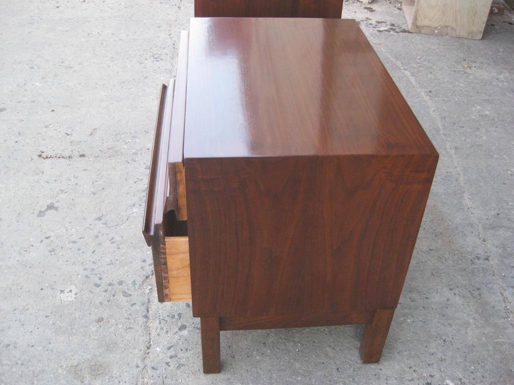 Pair of nightstands with rosewood  detail pulls, this item is now on sale for a clearance price.