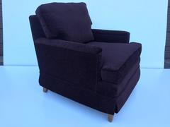 Pair of Lounge Curved Back Lounge Chairs After Edward Wormley