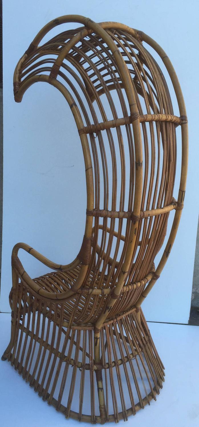 Rattan Canopy Chair For Sale at 1stdibs