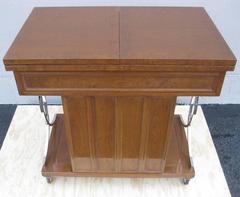 Floating Rolling Expandable Petit Dry Bar Serving Cart