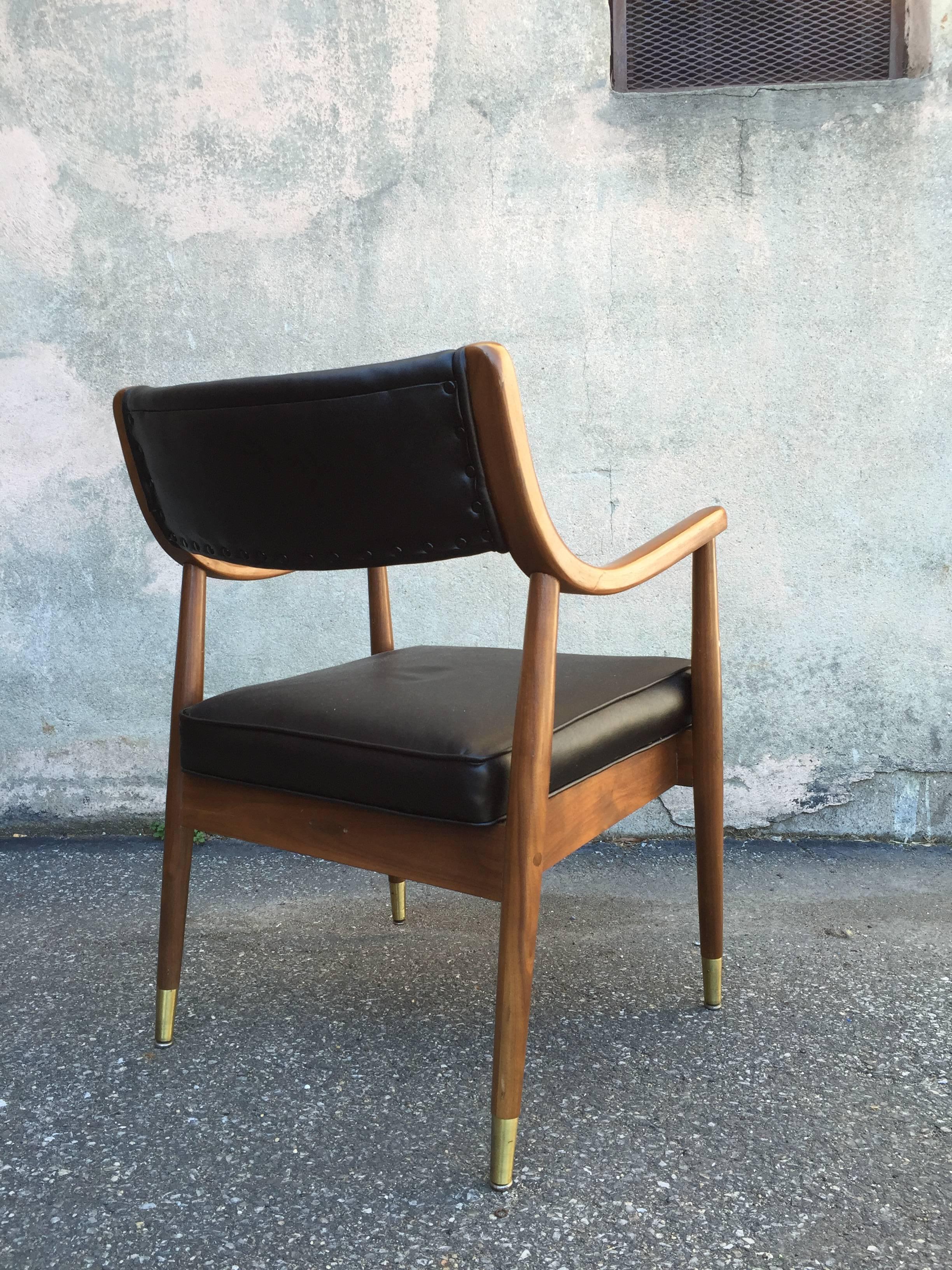 Mid-Century Modern Pair of Armchairs After Edward Wormley