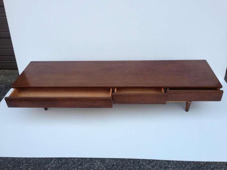 Mid-Century Modern Stunning Widdicomb Style Low Low Console Cabinet For Sale
