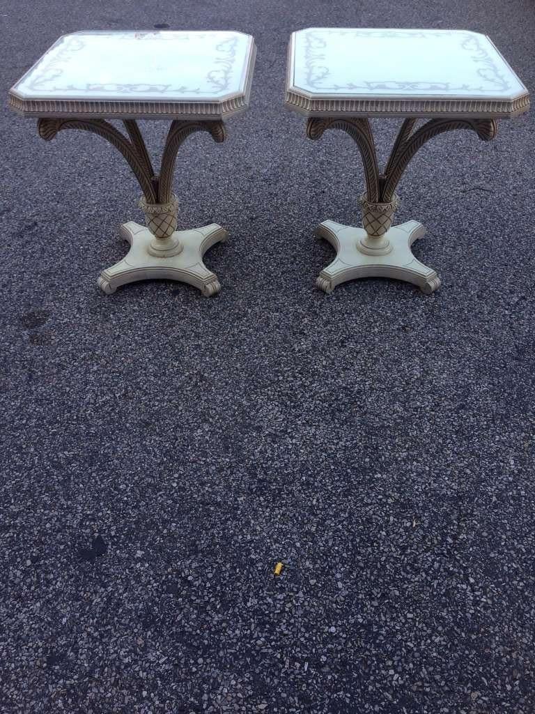 Hollywood Regency Large End Tables in the Manner of Grosfeld House