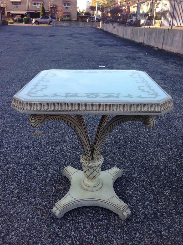 Pair of large end, side or center tables after Grosfeld House.  This item is on sale for a clearance price.