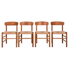 4er-Set Børge Mogensen J39 Esszimmerstühle, 1970, FDB Møbler, Dänemark