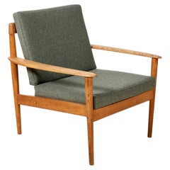 Grete Jalk PJ 56 Easy Chair in Oak for Poul Jeppesen, Denmark, 1950s