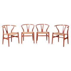 Set of 4 Hans J. Wegner CH24 Wishbone Chairs for Carl Hansen & Søn, 1964