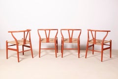 Set of 4 Hans J. Wegner CH24 Wishbone Chairs for Carl Hansen & Søn, 1964