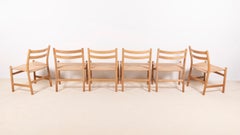 Danish Modern CH47 Dining Chairs in Soaped Oak by Hans J. Wegner, 1975