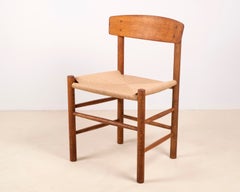 Børge Mogensen J39 Oak Dining Chair with Woven Paper Cord Seat, Denmark, 1970
