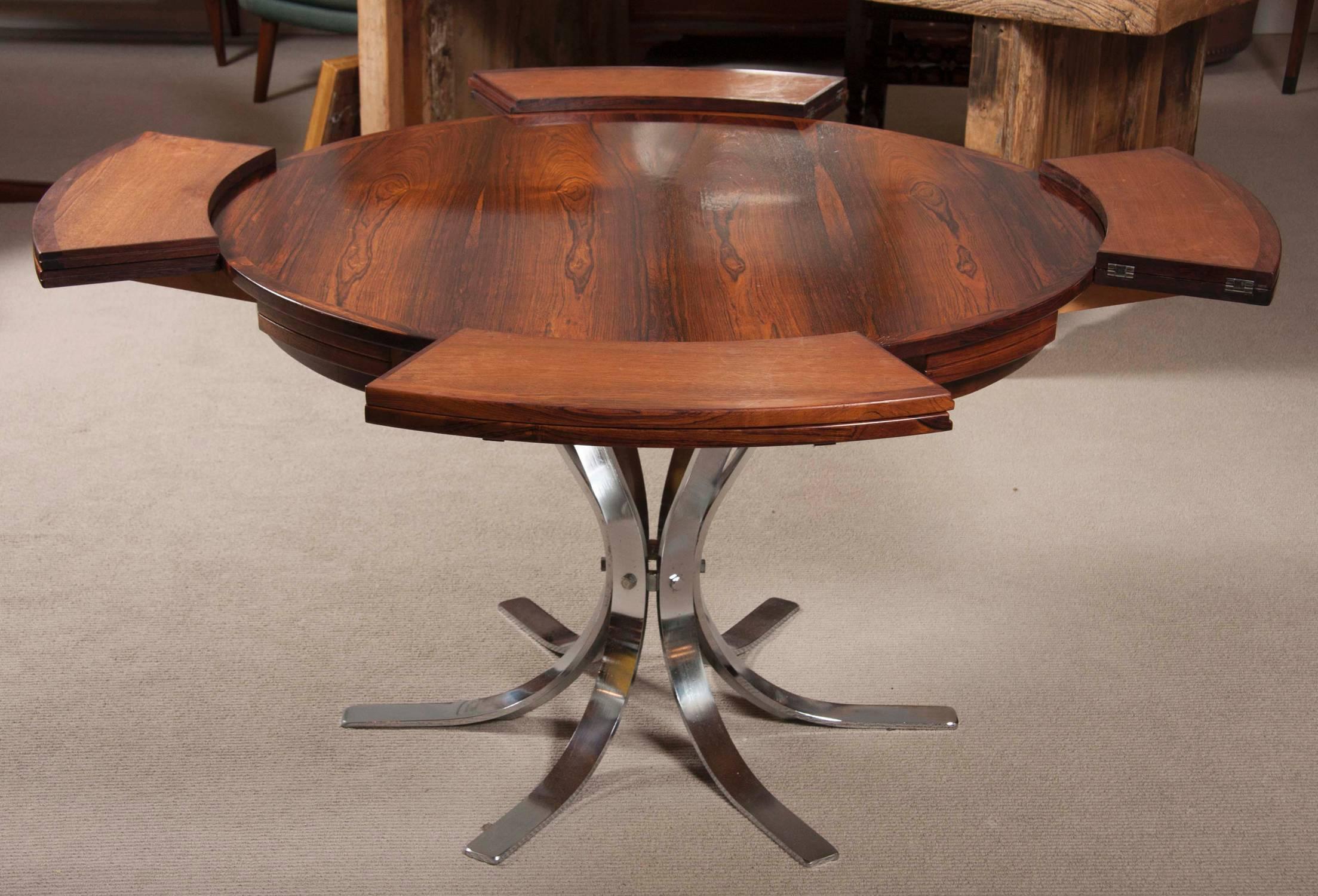 Danish Mid-Century Modern Rosewood Dining Table For Sale