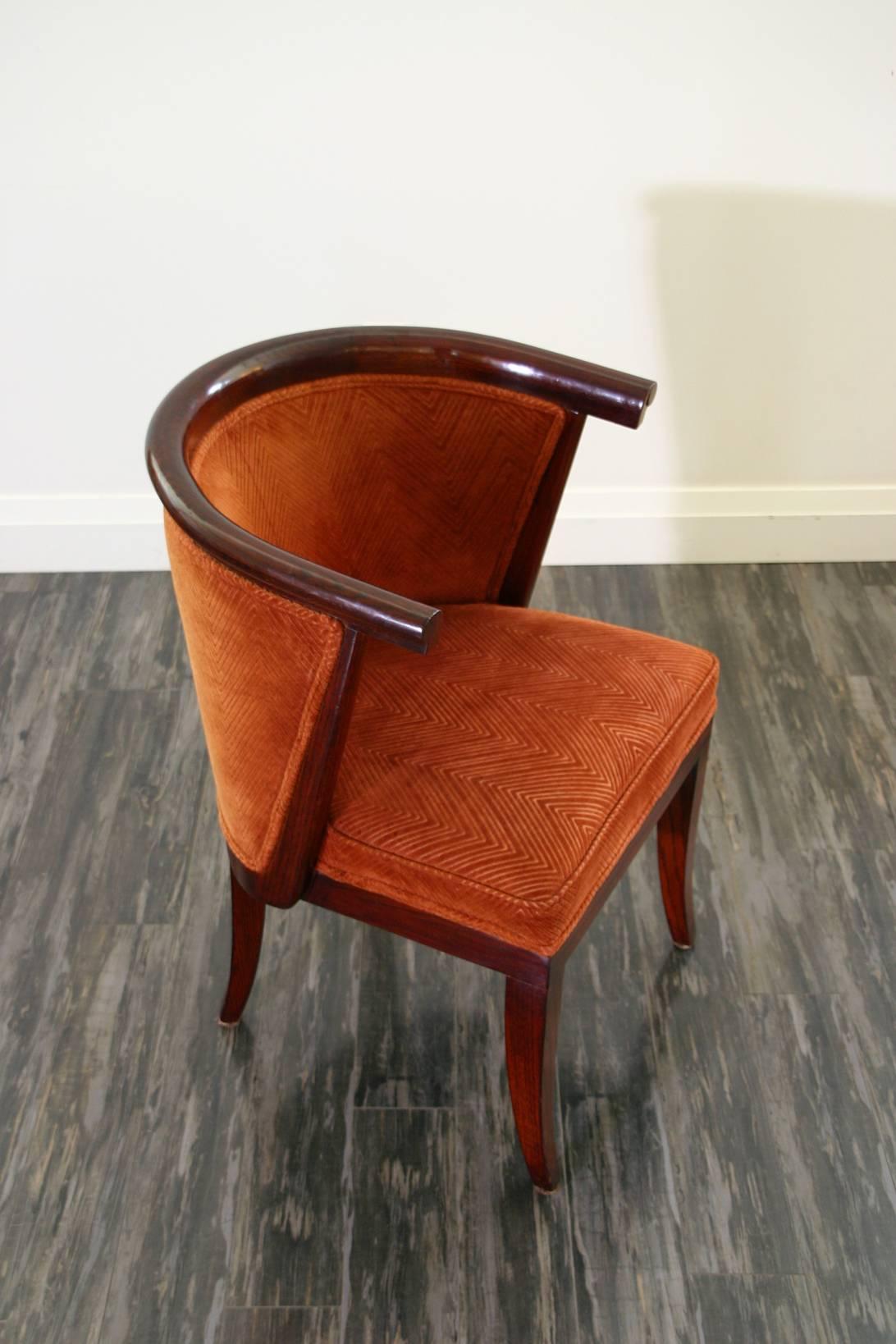 Ten Harold Schwartz  Mid-Century Tub Shaped  Dining Chairs  In Excellent Condition In Mississauga, ON