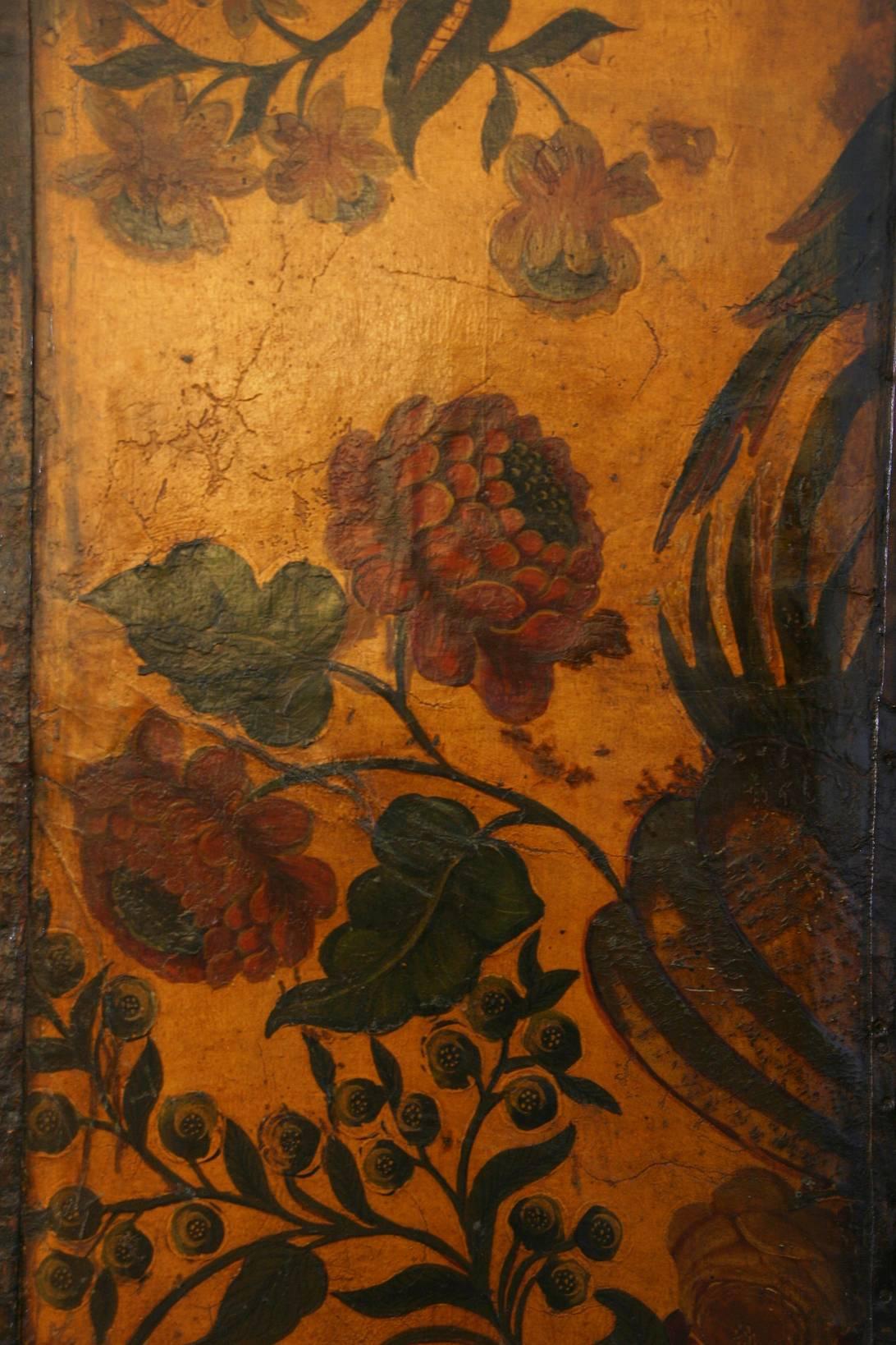 Late 17th Century 17th Century Leather Screen For Sale