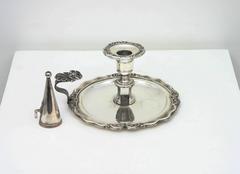 Georgian Silver Plated Chamber Stick