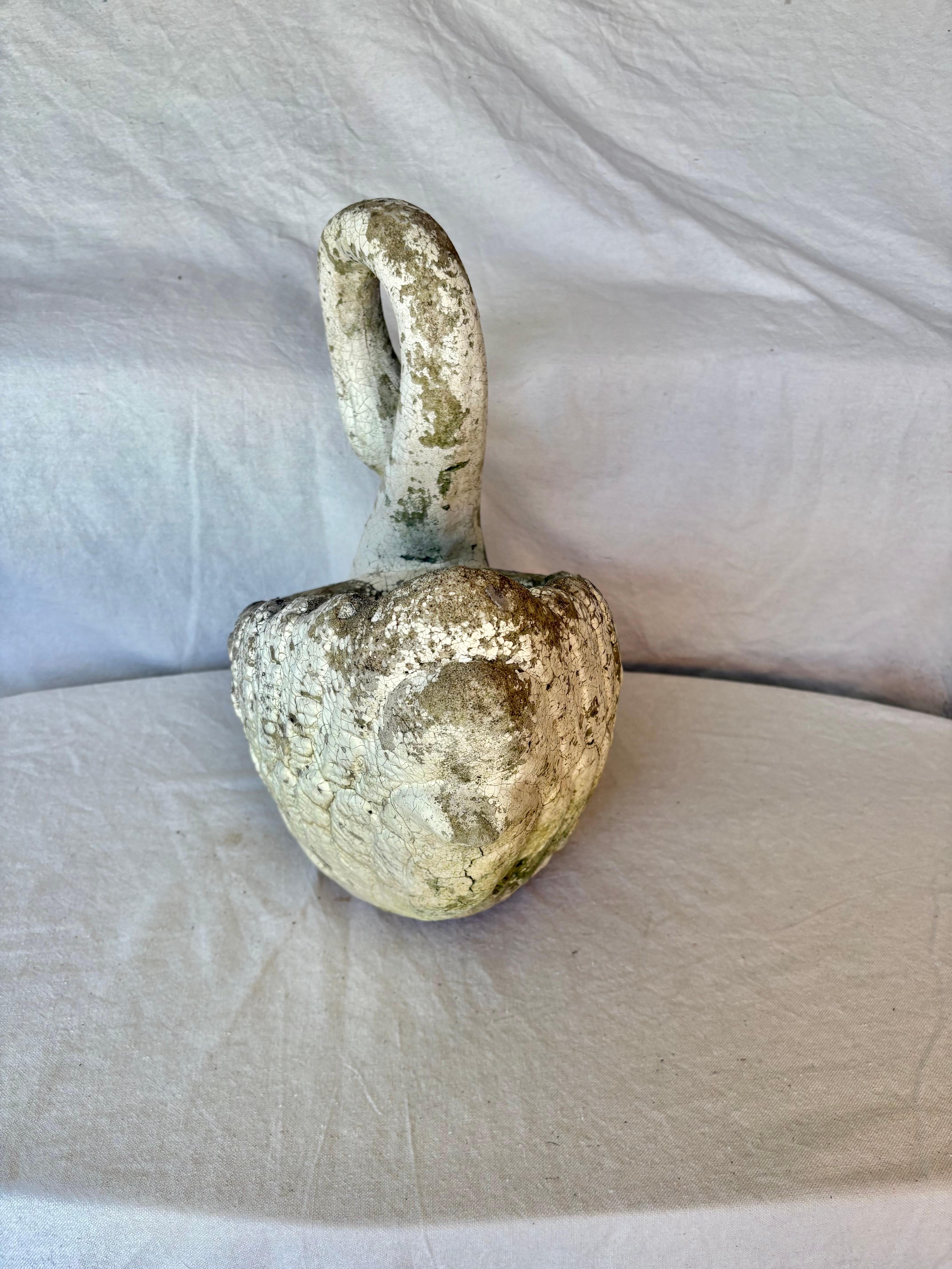 Early 20th Century Concrete Swan Planter For Sale 2