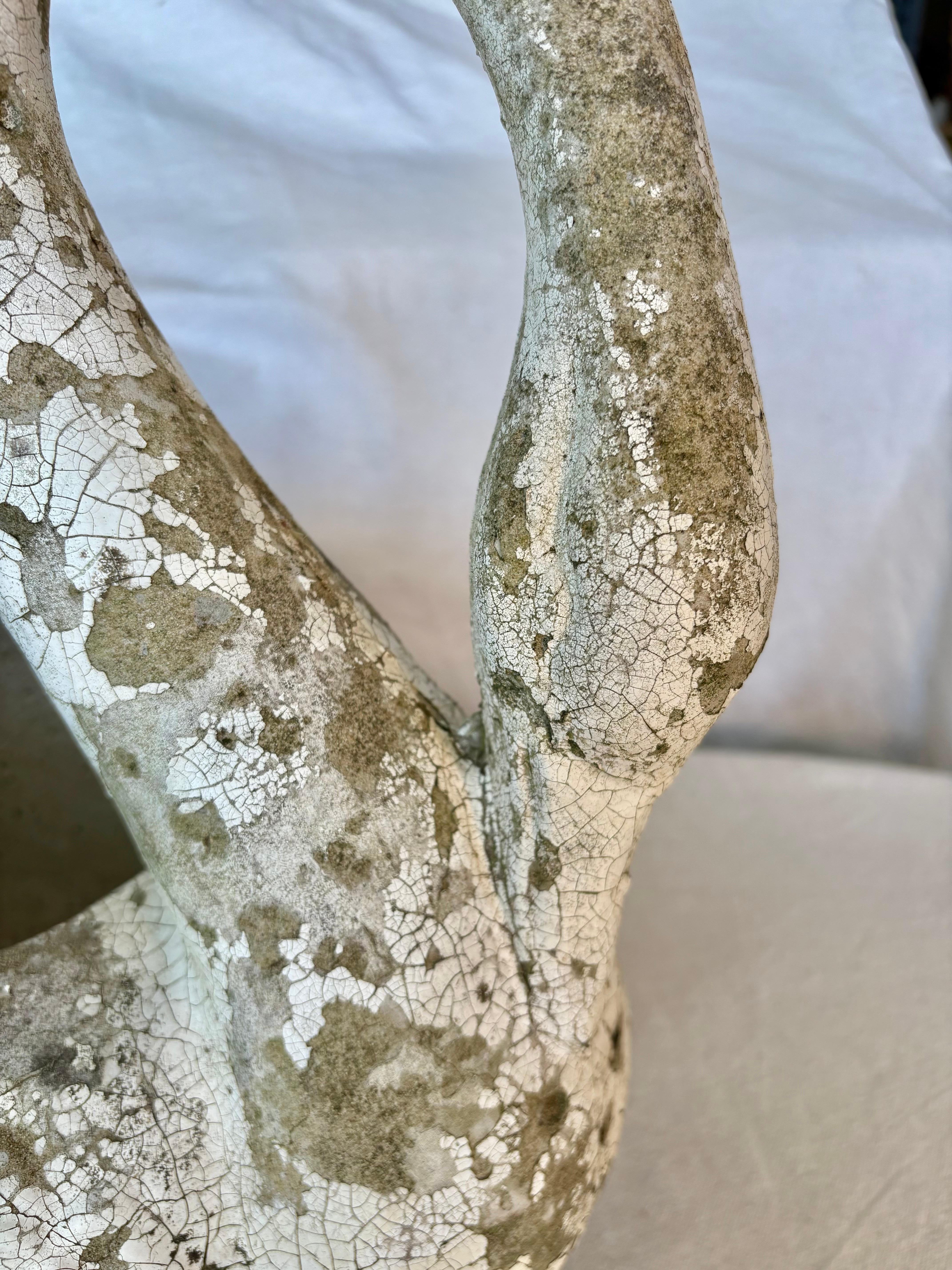 Early 20th Century Concrete Swan Planter For Sale 4