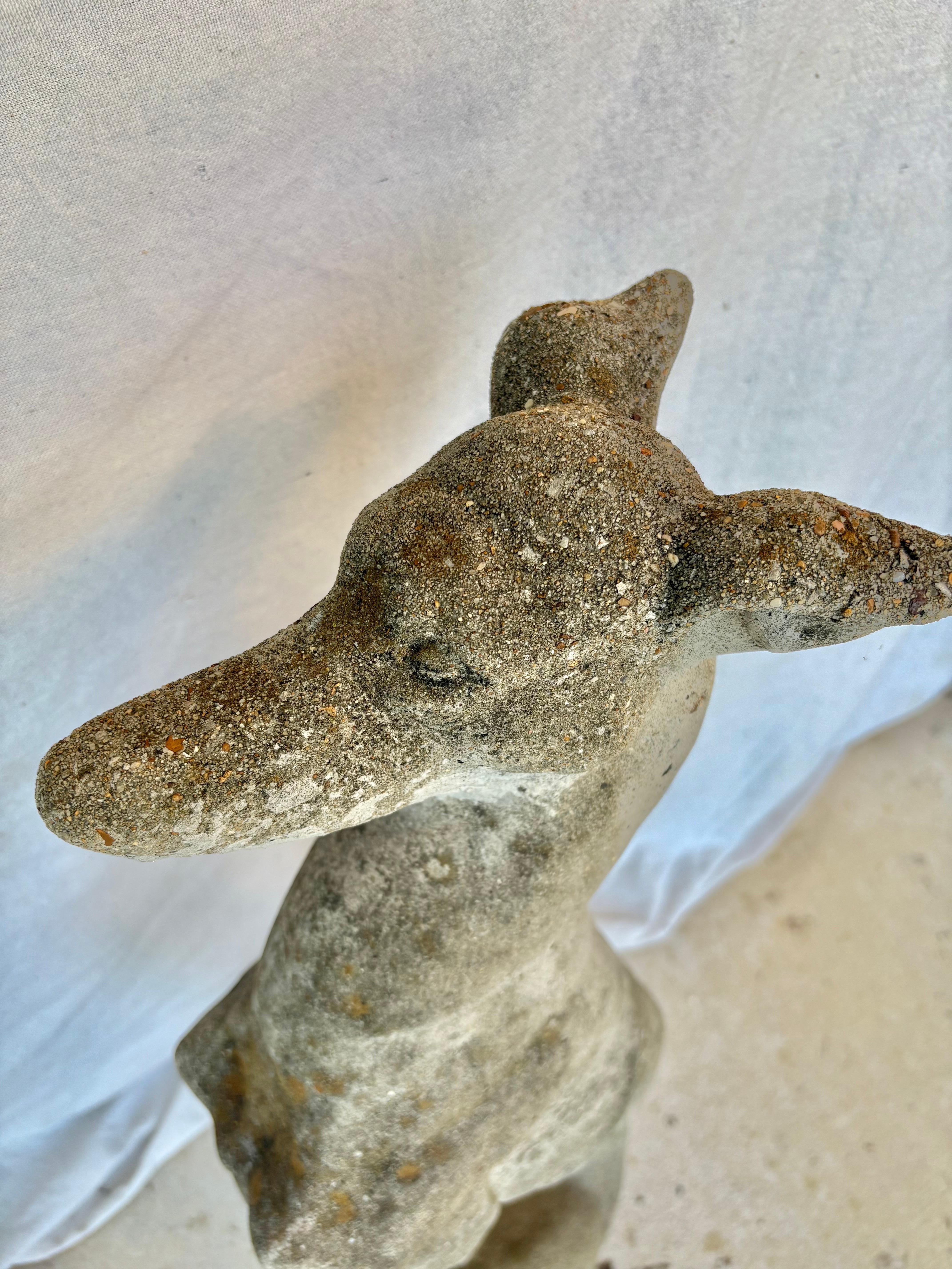 Early 20th Century French Concrete Whippet Greyhound Dog Garden Sculpture For Sale 9