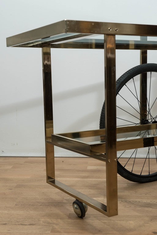 1970s BrassPlated Bar Cart from Canada at 1stdibs