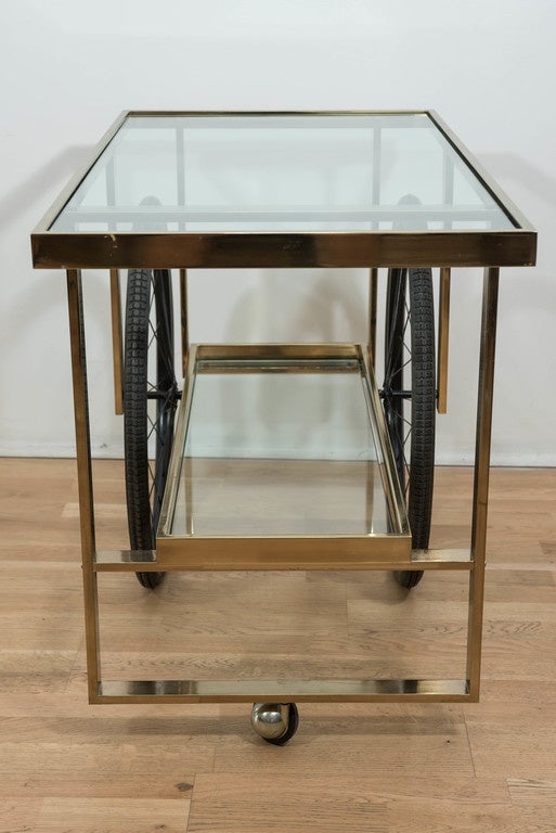 1970s Brass-Plated Bar Cart from Canada 2