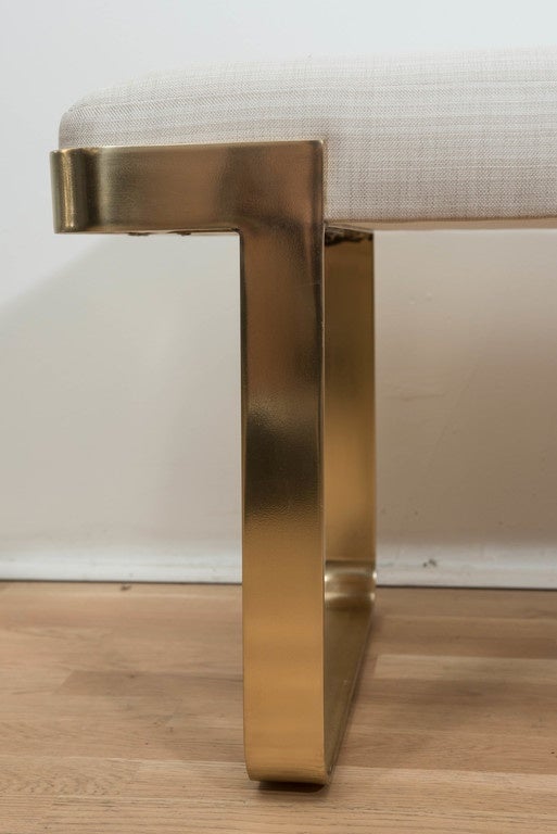 Brass Bench in the Manner of Milo Baughman for Pace 2