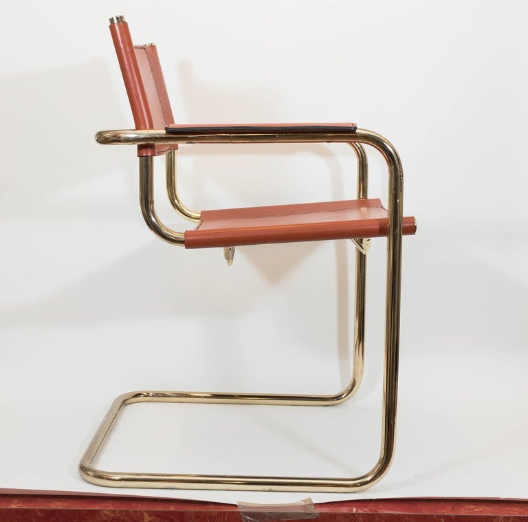 Mid-Century Modern Set of Four Marcel Breuer Style 