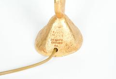 Whimsical Gilt Lead Dove Lamp by Pierre Casenove