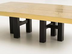 Beautiful Acid Etched Brass Belgian Coffee Table