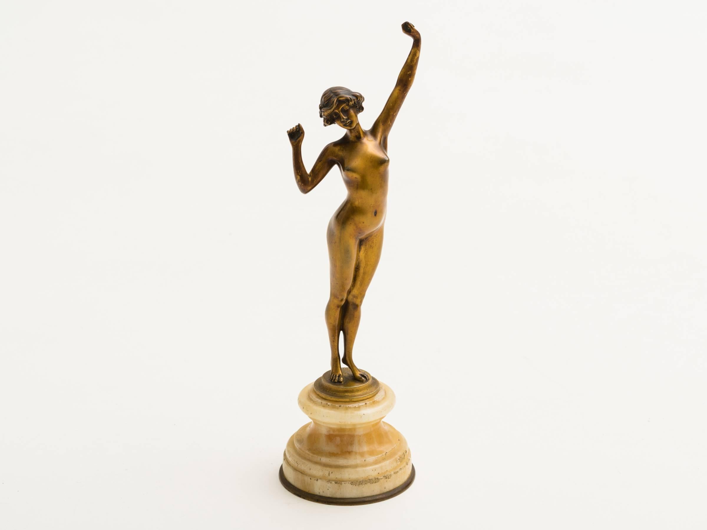 Début du 20ème siècle Bronze élégant L'éveil de Paul Philippe en vente