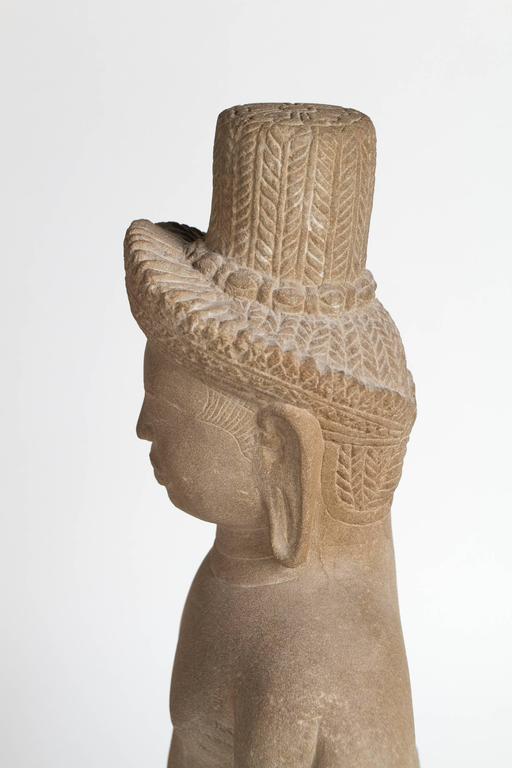 Khmer Stone Statue Ardhanarishvara at 1stDibs