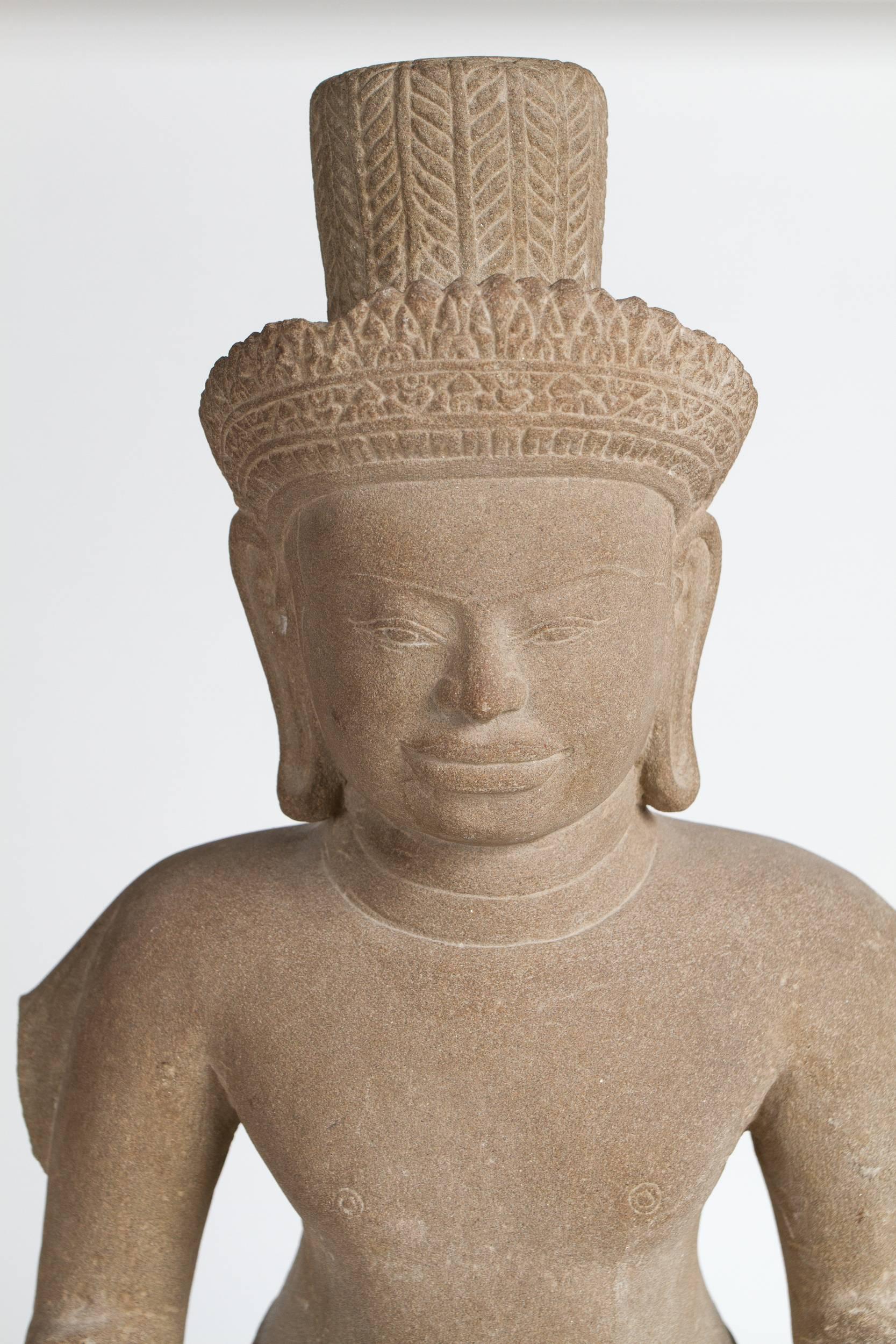 Khmer Stone Statue Ardhanarishvara 2