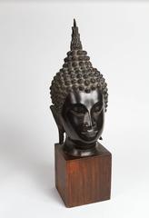 Thai Bronze Head of a Buddha