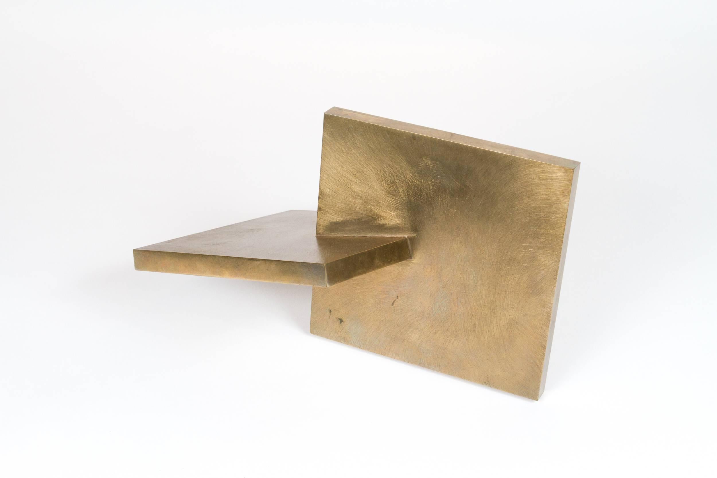 Beautiful Minimalist abstract bronze sculpture by Gord Smith. Smith, born 1937 is an important Canadian artist. His monumental work Canada Screen, was commissioned by the Canadian government for their pavilion at Expo 67. He was collaborated with