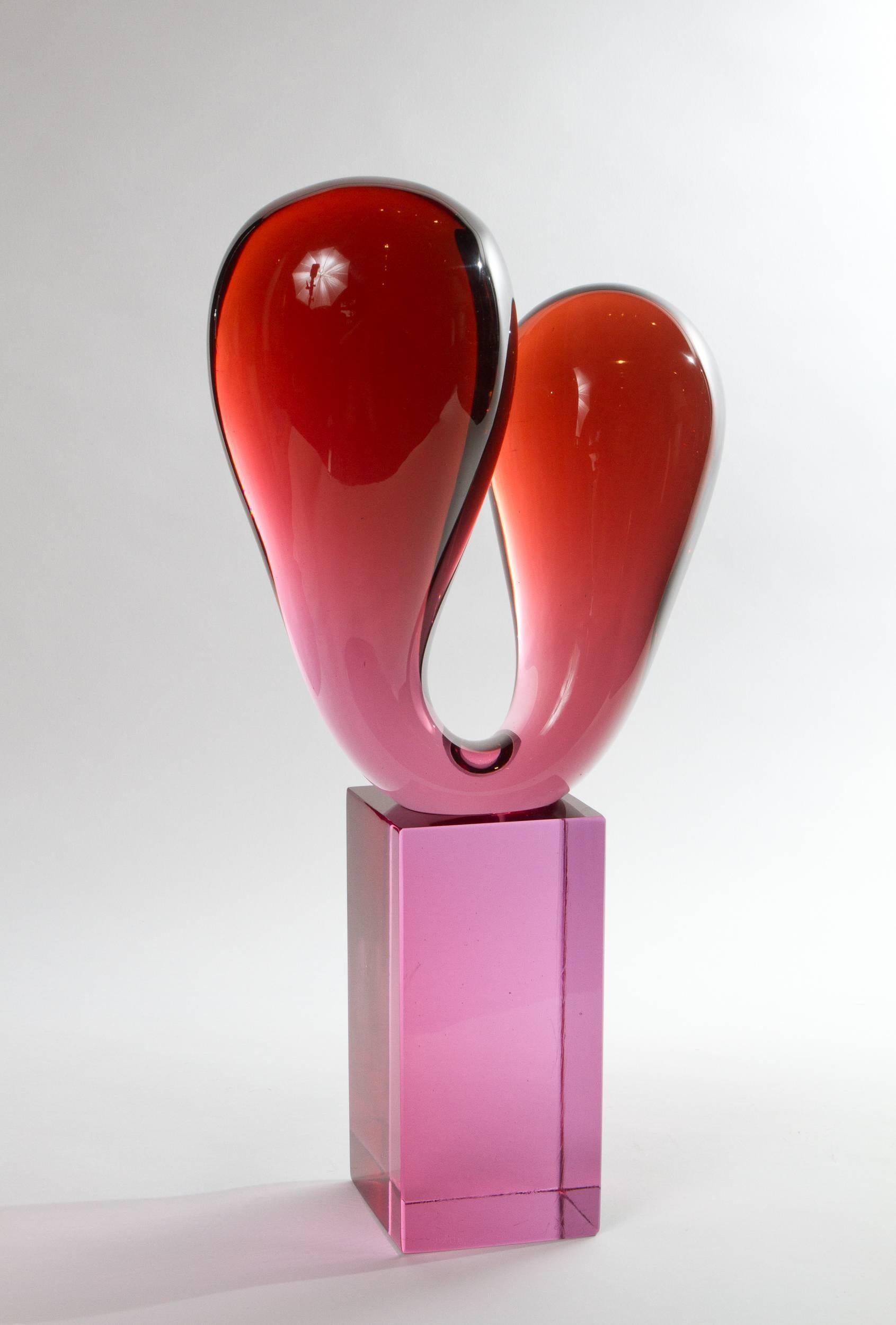 Late 20th Century Large Murano Colored Glass Sculpture in the Manner of Livio Seguso