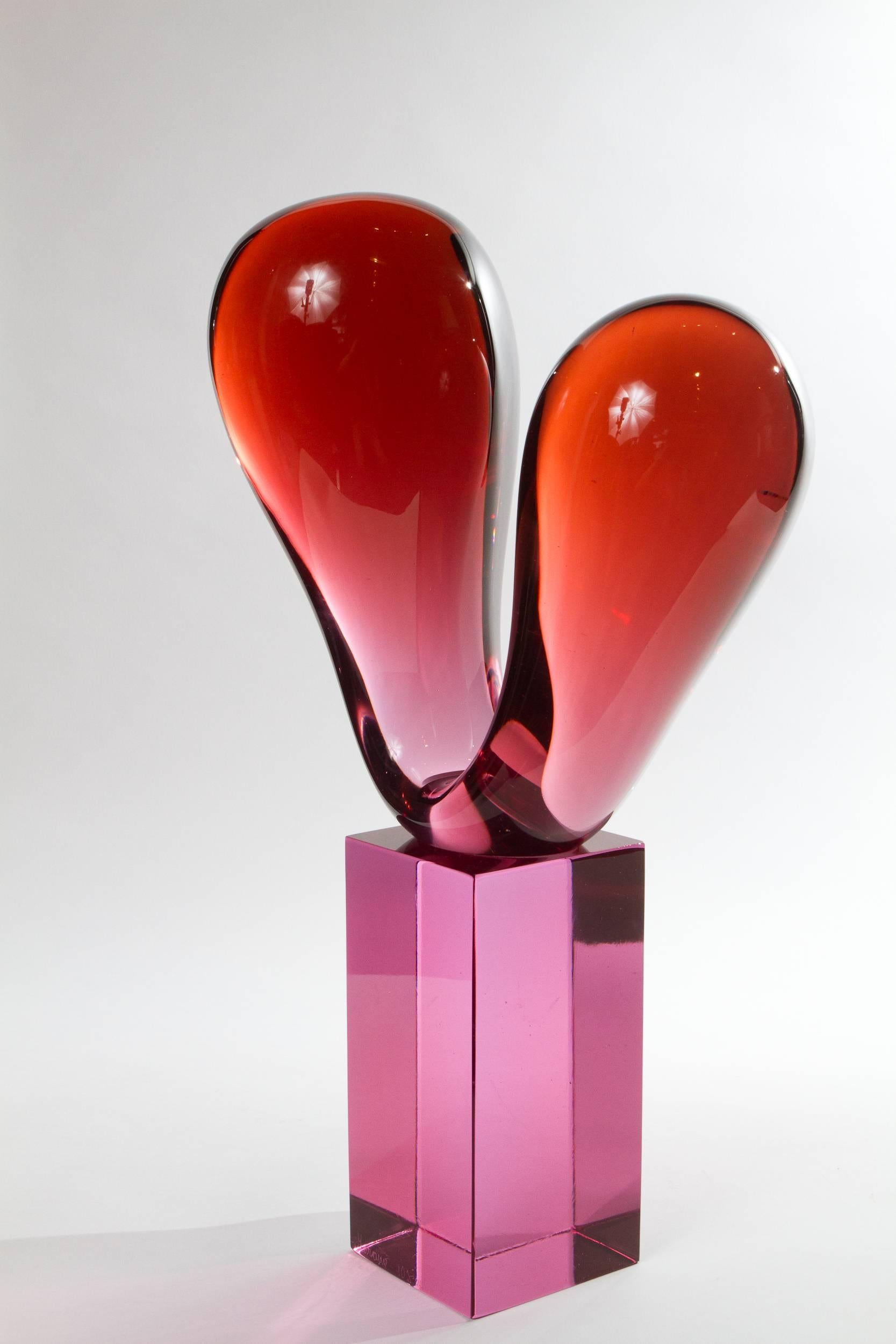 Art Glass Large Murano Colored Glass Sculpture in the Manner of Livio Seguso