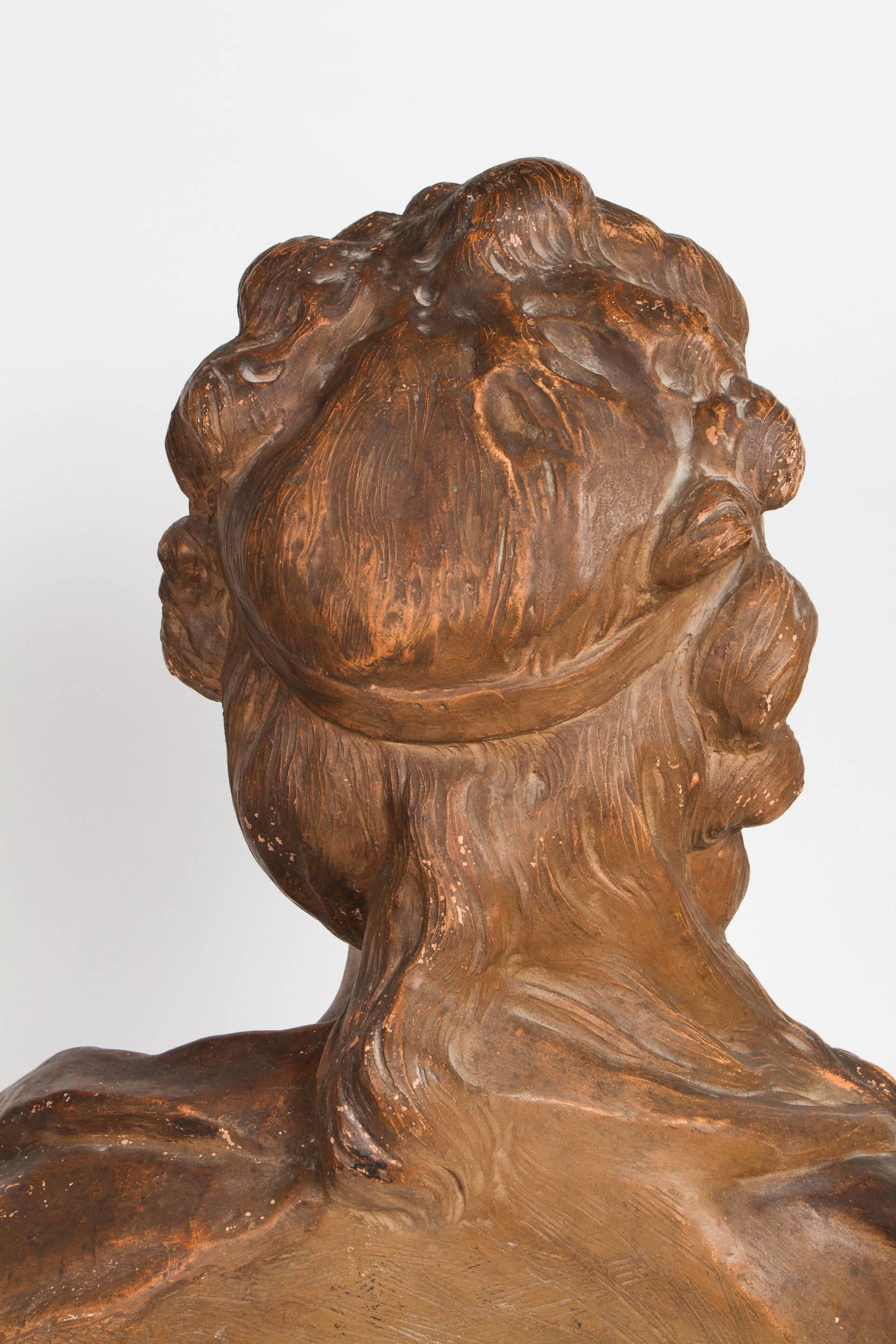 Important Terracotta Bust of Madame du Barry In Excellent Condition For Sale In Montreal, QC