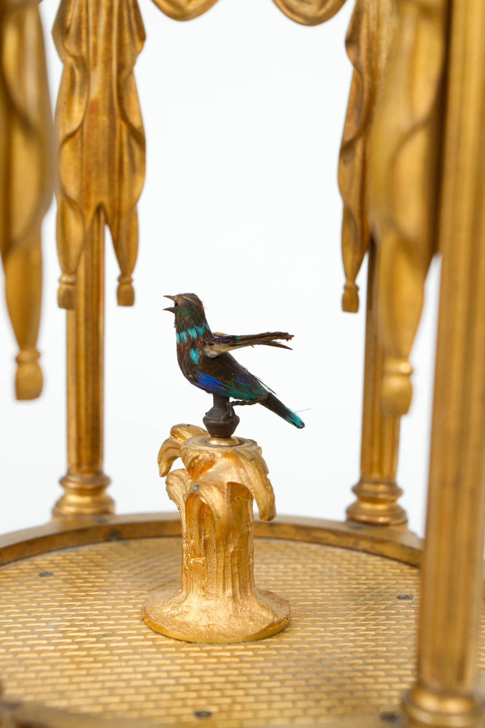 Rare  and Fine French Antique Singing Bird Automaton Attributed to Bontems In Good Condition In Montreal, QC