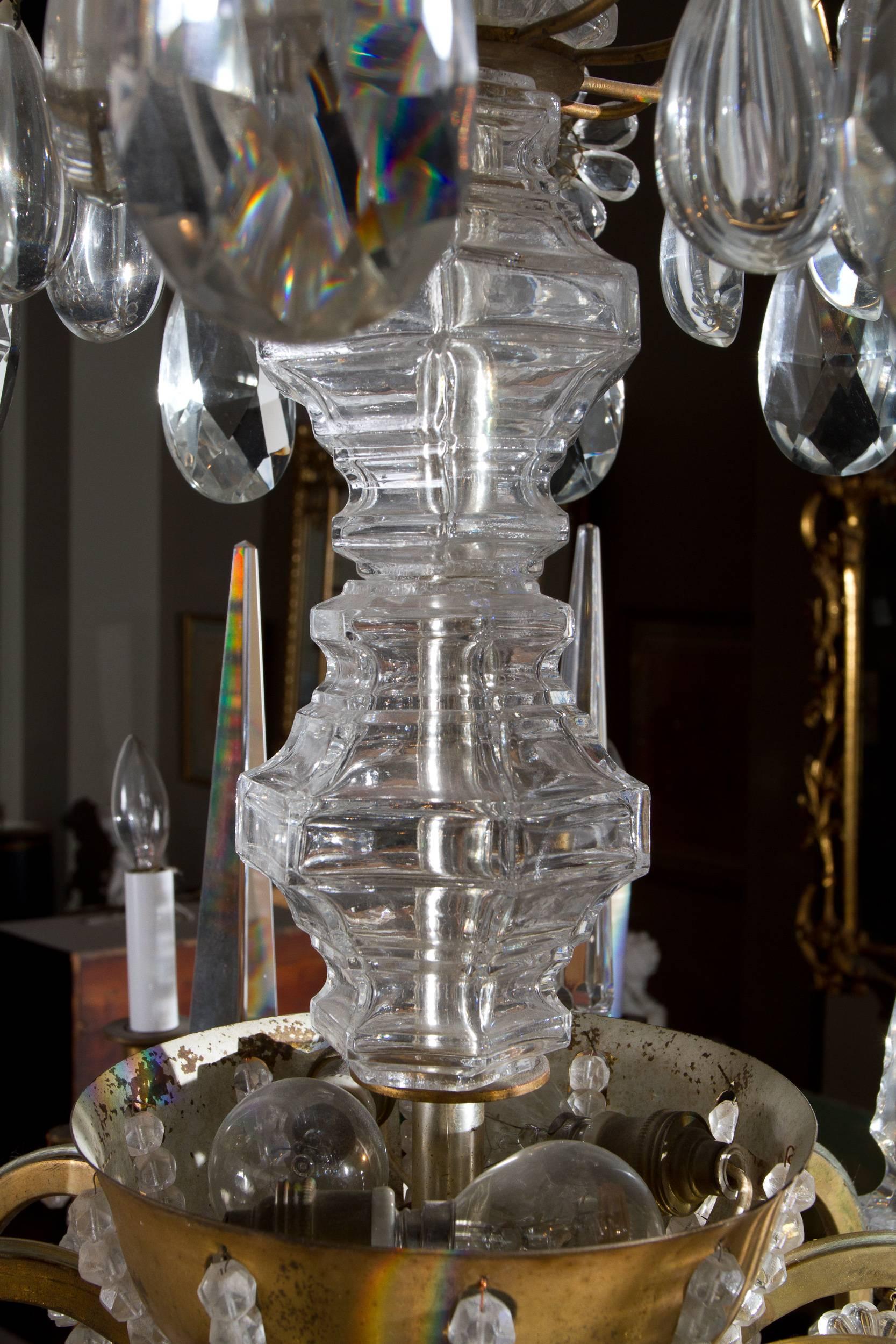 French Important Pair of Crystal Chandeliers by Maison Baguès For Sale
