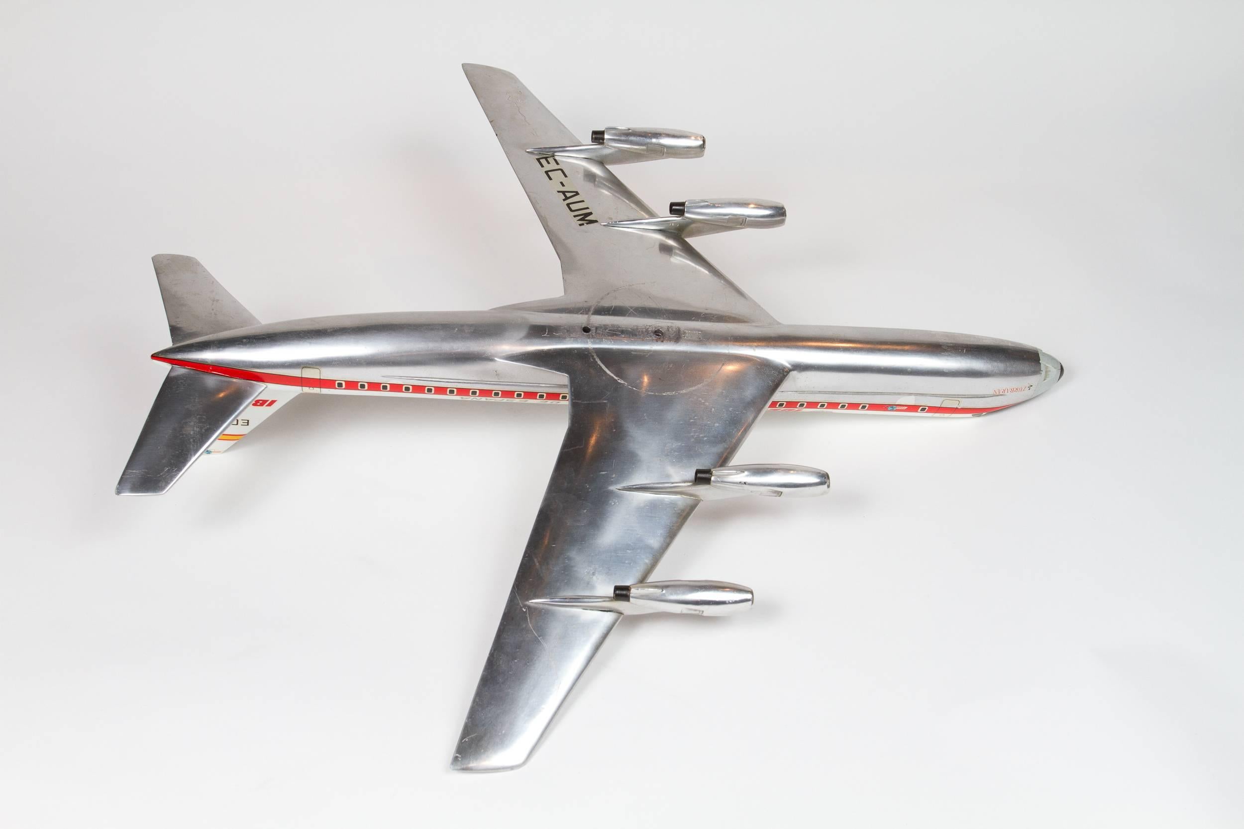 Pair of Unmatched of Solid Aluminium Iberia Airplane Models 3