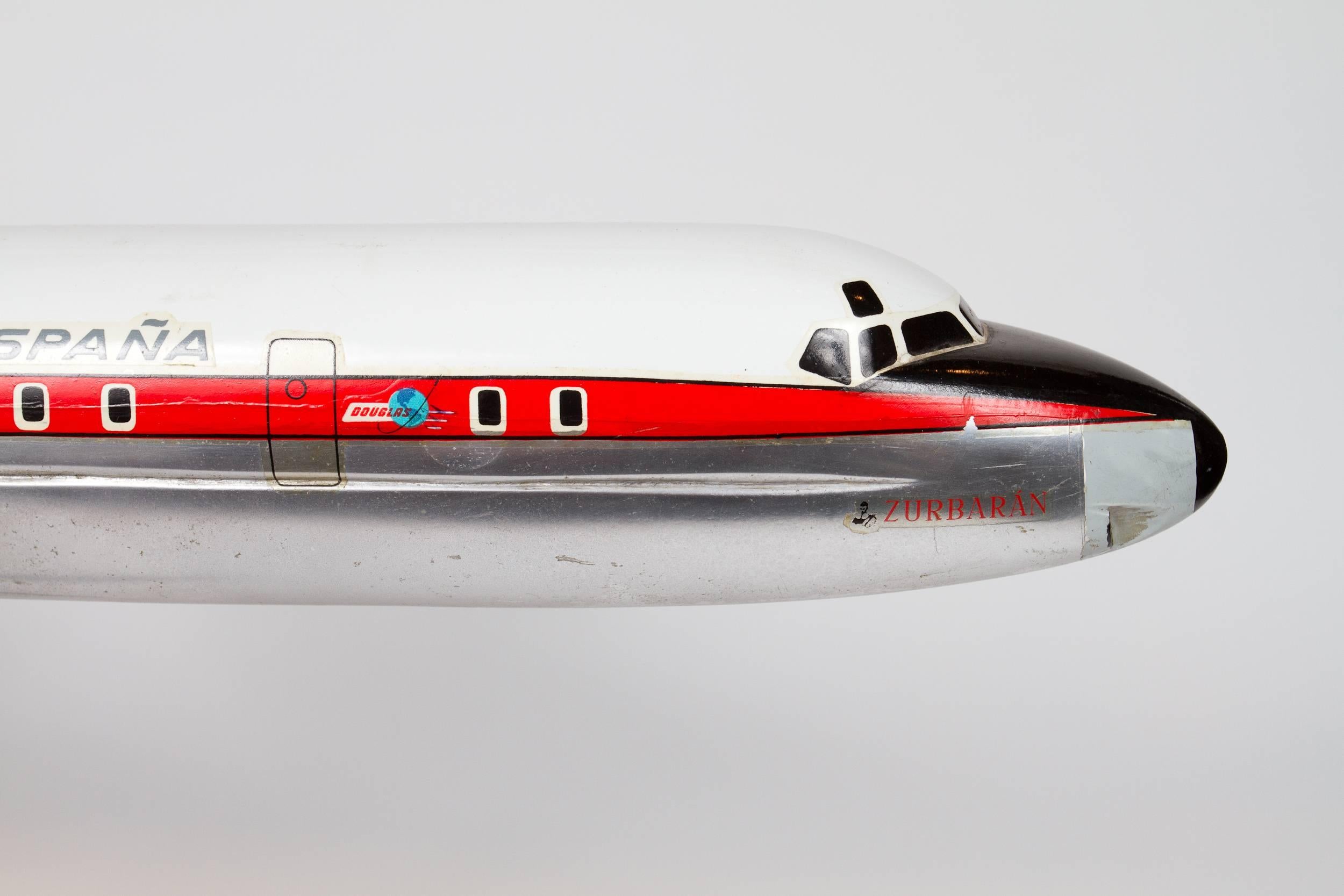 Pair of Unmatched of Solid Aluminium Iberia Airplane Models 1