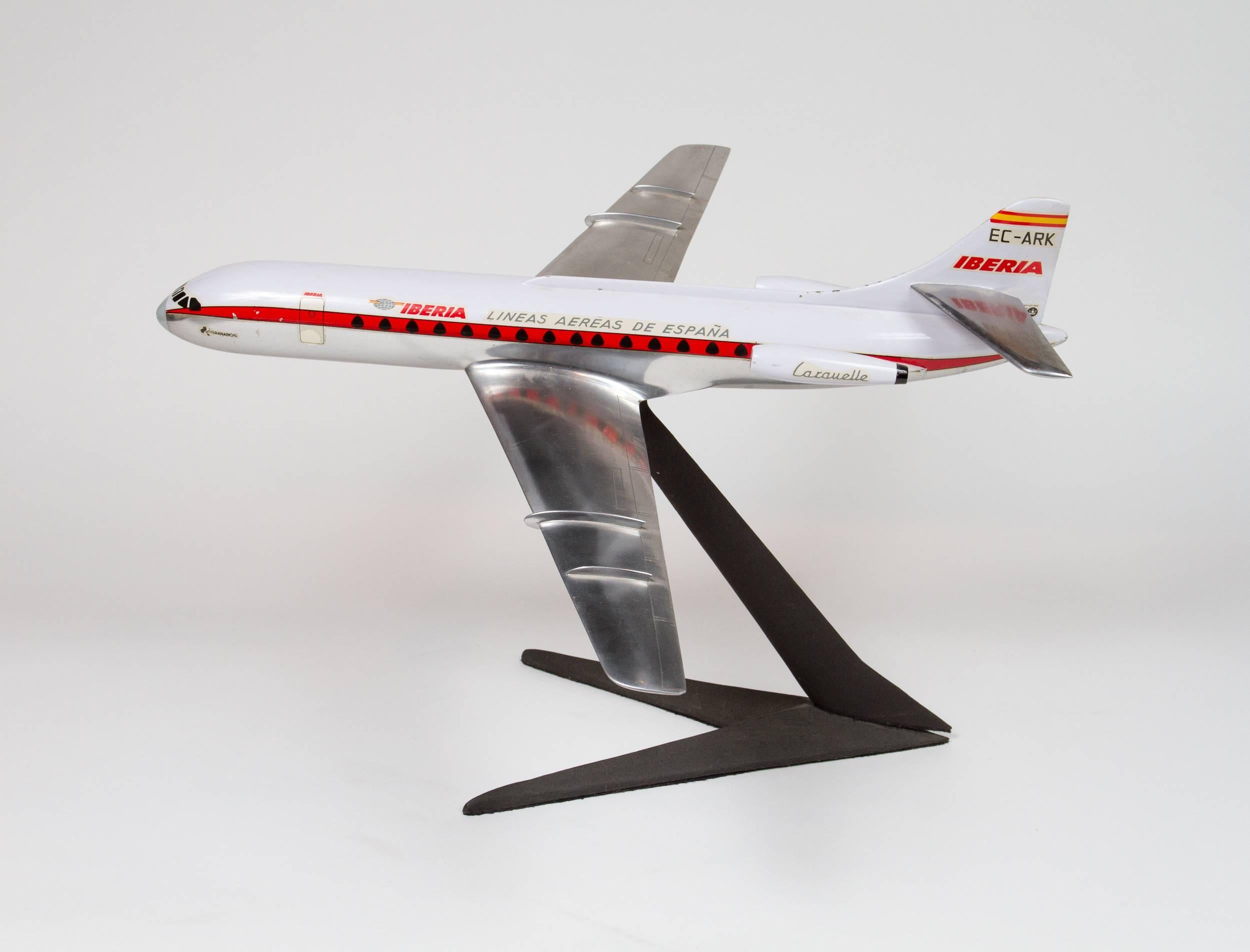 Pair of Unmatched of Solid Aluminium Iberia Airplane Models 2