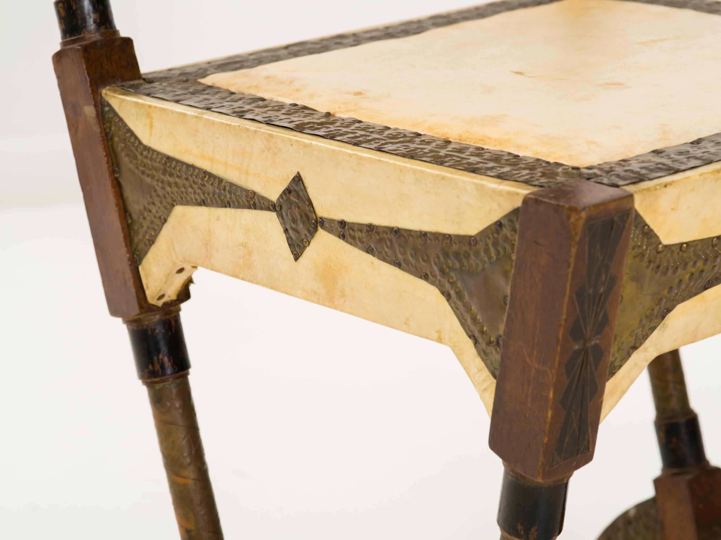 Rare and Unusual Form Chair by Carlo Bugatti 1